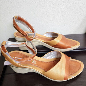 Stonefly leather sandals gold and copper 39